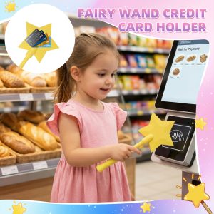 Star Magic Wand Credit Card Holder, Fantasy Star Shaped Card Display Stick, Creative Payment Assistant Wand For Events, Parties And Daily Use