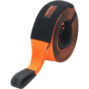 Recovery Tow Strap 4″ X 30′, 46,500 Lbs Break Strength, Triple Reinforced Loop Straps, Tree Saver, Off Road Towing And Recovery, Extreme Weather Resistance, Protective Sleeves & Storage Bag