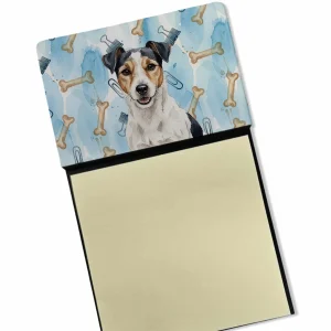 Parson Russell Terrier Coworker Watercolor Sticky Note Holder Refillable Dispenser Desk Accessory 3×3 Pad Gift