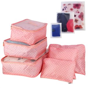 9Pcs Per Set Clothes Storage Bags Water-Resistant Travel Luggage Organizer Clothing Packing Cubes For Blouse Hosiery Stocking Underwear