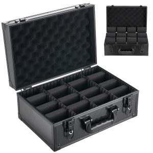 Graded Card Case 4 Row 120 PSA Slab Storage Box With Secure Lock, Baseball Sports Trading Cards Holder Collector With 12 Dividers, Key, Holds 95 SGC 85 BGS 435 Top Loaders & 999+ Loose Cards