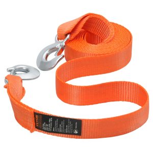 Towing Strap Rope 17000 Lbs 20 Ft Car Tow Cable With 2 Hooks Heavy Duty