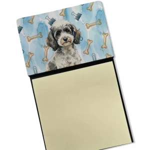 Toy Parti Poodle Coworker Watercolor Sticky Note Holder Refillable Dispenser Desk Accessory 3×3 Pad Gift