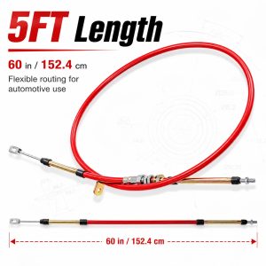 5FT Race Shifter Cable Gear Selector Fits Most B&M Shifters AF72-1002 Auto Part