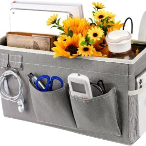 Bedside Caddy, Hanging Storage Bag Organizer For Bunk Bed, Dorm Room And Bed Rail, Space Saving Holder For Essentials