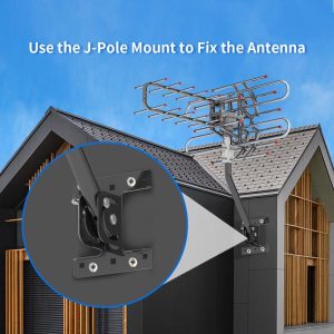 TA-851B 360 Degree Steering TV Antenna 45-860MHz 22-38dB HD Pixel 4K Radiation Range 150 Miles Cable 12 Support 1 TV Outdoor