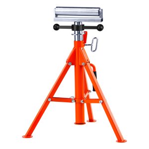 Roller Stand, Heavy Duty 2500 LBS Load Capacity, 27.6′-52′ Height Adjustable, 45′ Steel Folding Roller Support Stand For Pipes, Wooden Boards
