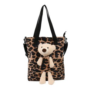 Bear Tote Bag-Coffee 2130