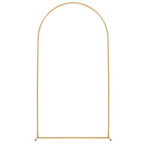 Arch Backdrop Stand, 7.2 X 4 Ft, Stable Structure, Easy Assembly, 1 Piece Gold Metal Arch Backdrop Stand For Wedding, Birthday Party, Graduation, Holiday Celebration, And Ceremony Decoration