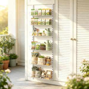 6-Tier Over The Door Pantry Organizer, Adjustable Hanging Storage Rack For Kitchen