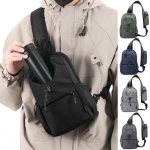 Men’s Oxford Cloth Splash-proof Shoulder Crossbody Chest Bag