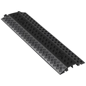 Drop Over Cable Cover, 17,500 Lbs Axle Load Capacity, Heavy Duty Cable Hose Protector Ramp, Floor Cord Cover, For High Walking Traffic Areas, Indoor, Outdoor, Home, Office, Warehouse, 1 Pack