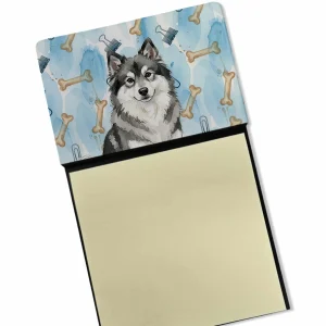 Keeshond Coworker Watercolor Sticky Note Holder Refillable Dispenser Desk Accessory 3×3 Pad Gift