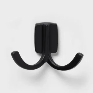 Modern Octopus Hook Matte Black: Cast Aluminum Towel Hook, Powder-Coated, 20lb Capacity