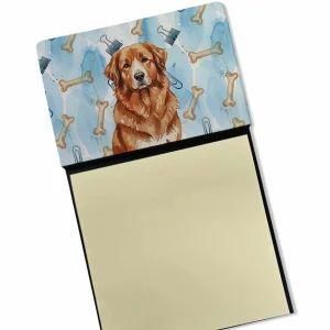 Reddish Brown Great Pyrenees Coworker Watercolor Sticky Note Holder Refillable Dispenser Desk Accessory 3×3 Pad Gift