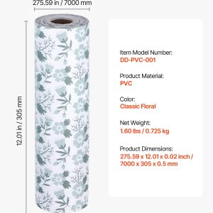 Classic Floral Drawer And Shelf Liner For Kitchen Cabinet Non-Adhesive 23 FT