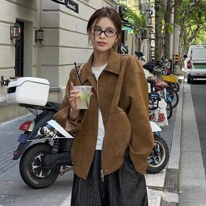 Premium Small Stand-collar Loose Casual Jacket Top