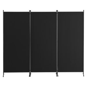 Room Divider, 102×71inch Room Dividers And Folding Privacy Screens 3-Panel, Fabric Partition Room Dividers For Office, Bedroom, Dining Room, Study, Freestanding, Black