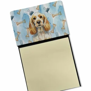 Lemon Roan English Cocker Spaniel Coworker Watercolor Sticky Note Holder Refillable Dispenser Desk Accessory 3×3 Pad Gift