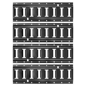 E-Track Tie-Down Rail Kit, 4 Pack 1.3 Ft E Track Rails, 2 U-Shaped Hooks, 2 Tool Holders, 2 Track Shelf Brackets, 2 Tire Holders, 2 Cable Storage Rings, 8 End Caps & 1 Bag, Fit For Vans Trailers