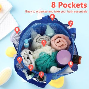 Portable Mesh Shower Caddy, Shower Bag Organizer For College Dorm Room, Bathroom And Travel Essentials