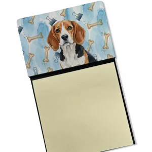 Beagle Coworker Watercolor Sticky Note Holder Refillable Dispenser Desk Accessory 3×3 Pad Gift