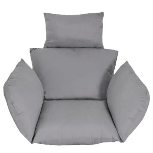 Egg Chair Cushion Hanging Basket Seat Cushion Thicken Soft Egg Swing Chair Pad Hanging Egg Chair Cushion With Headrest