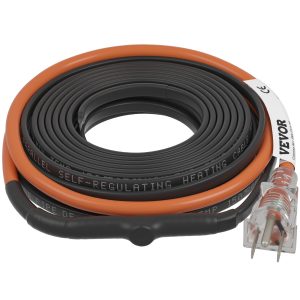 Self-Regulating Pipe Heating Cable, 30-feet 5W/ft Heat Tape For Pipes Freeze Protection, Protects PVC Hose, Metal And Plastic Pipe From Freezing, 120V