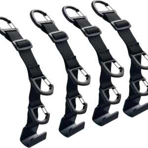 Car Headrest Hooks, Backseat Storage Organizer Hangers, Universal Vehicle Seat Back Hooks, 4 Pack