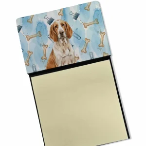 Bracco Italiano Coworker Watercolor Sticky Note Holder Refillable Dispenser Desk Accessory 3×3 Pad Gift