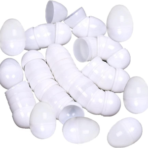 White Blank Detachable Plastic Eggs DIY Painting Kits Reusable Easter Eggs For Crafts Basket Stuffers And Decorations