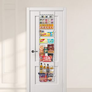 9-Tier Over The Door Pantry Organizer Hanging Storage Rack Adjustable Kitchen