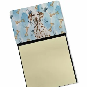 Liver Dalmatian Coworker Watercolor Sticky Note Holder Refillable Dispenser Desk Accessory 3×3 Pad Gift