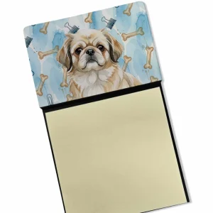 Fawn Pekingese Coworker Watercolor Sticky Note Holder Refillable Dispenser Desk Accessory 3x3 Pad Gift