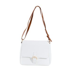 Plain Cross Body Bag-White 2048