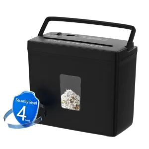 Paper Shredder for Home Use,5 Sheets Small Crosscut Paper Shredder,P-4 Security Level with 2.38-Gallon Basket, 4-Mode Design-Durable & Fast and Jam Proof for Home Office Utilization