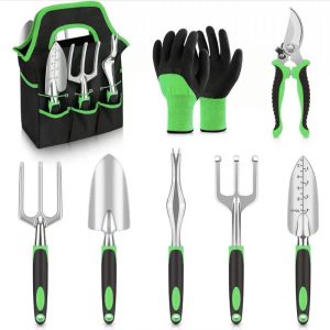 Garden Tools Set, 8 Piece Gardening Tools Set With Non Slip Ergonomic Handle, Heavy Duty Garden Tool Set With Storage Bag, Gardening Kit For Women, Garden Hand Tools Gift For Women And Men