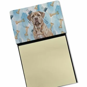Isabella Dogue de Bordeaux Coworker Watercolor Sticky Note Holder Refillable Dispenser Desk Accessory 3×3 Pad Gift